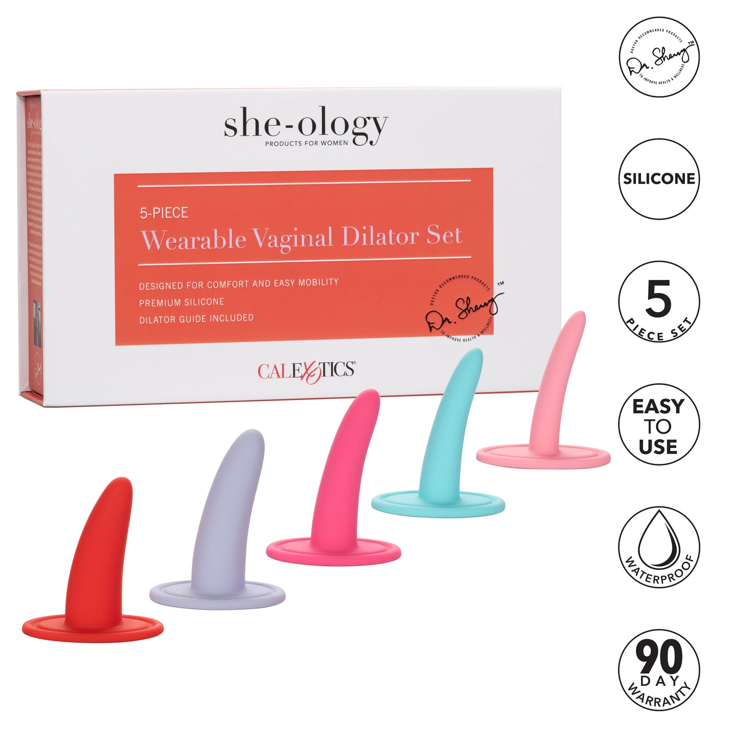 she-ology™ 5-piece Wearable Vaginal Dilator Set
